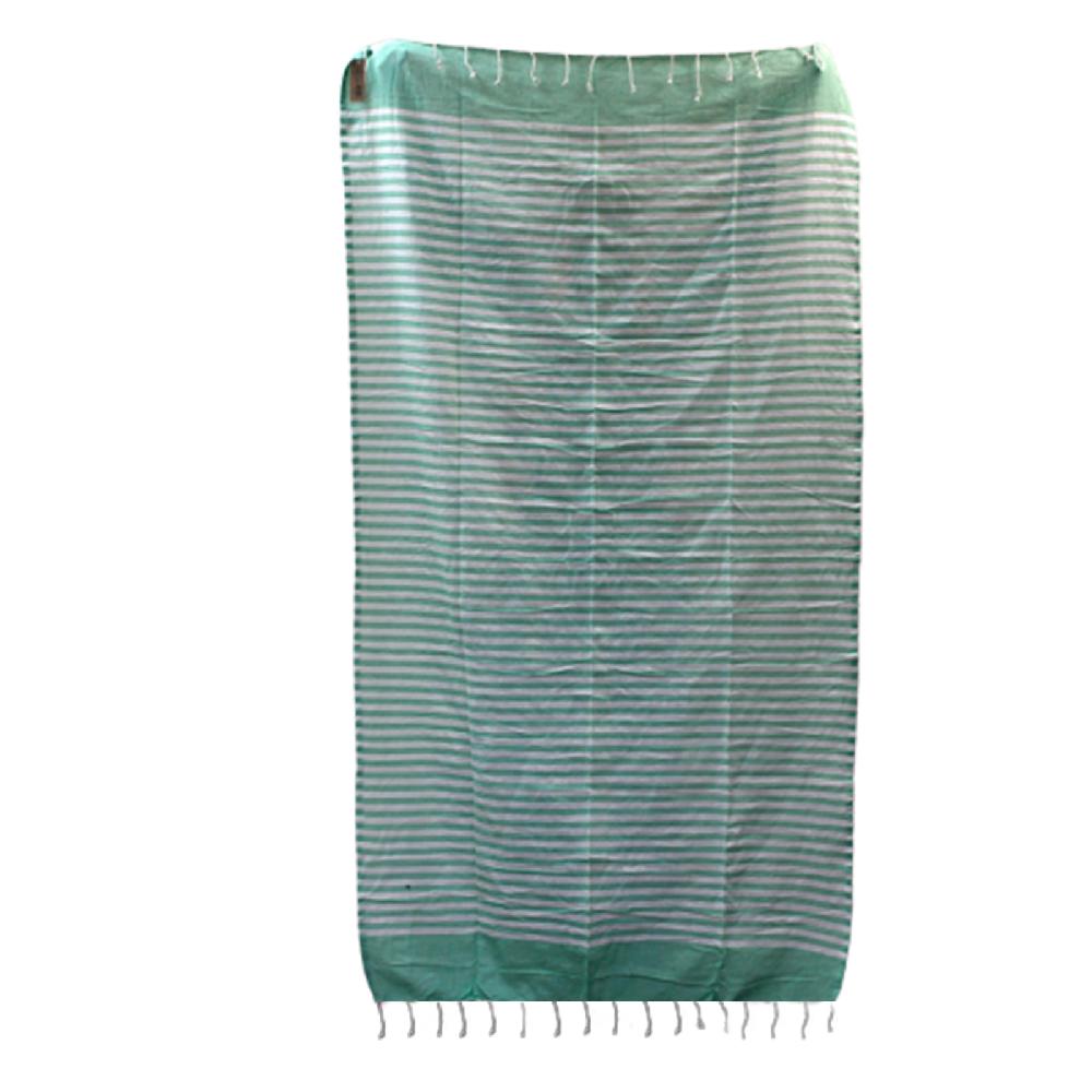 Ancient Wisdom Cotton Pareo Throw - 100x180 Cm - Picnic Green