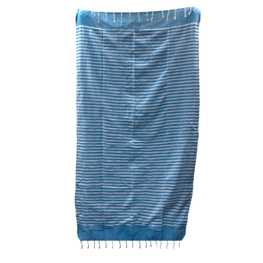 Ancient Wisdom Cotton Pareo Throw - 100x180 Cm - Sky Blue