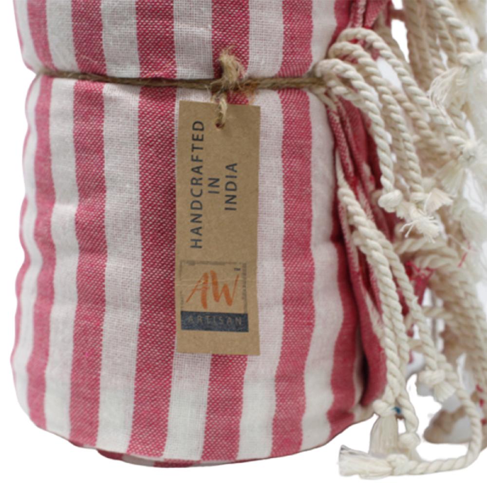 Ancient Wisdom Cotton Pareo Towel - 100x180 Cm - Hot Pink