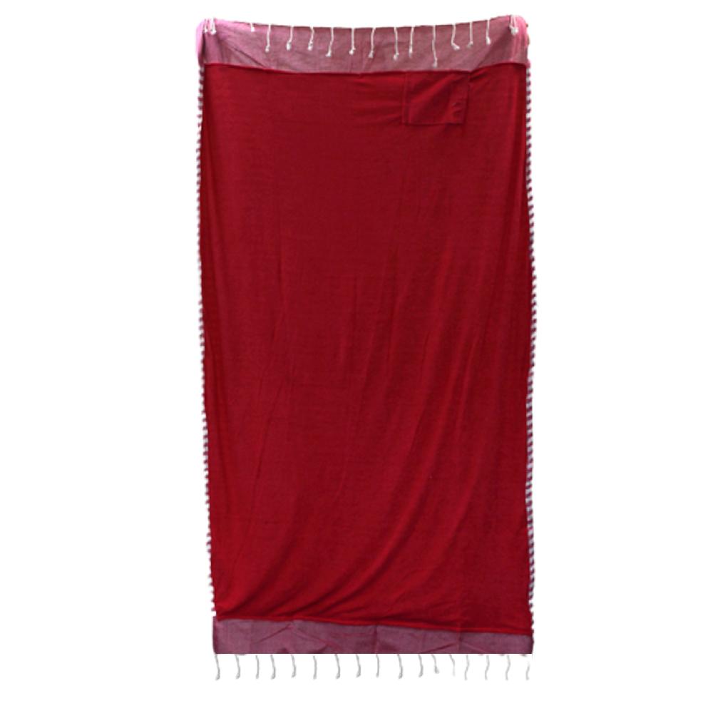 Ancient Wisdom Cotton Pareo Towel - 100x180 Cm - Hot Pink