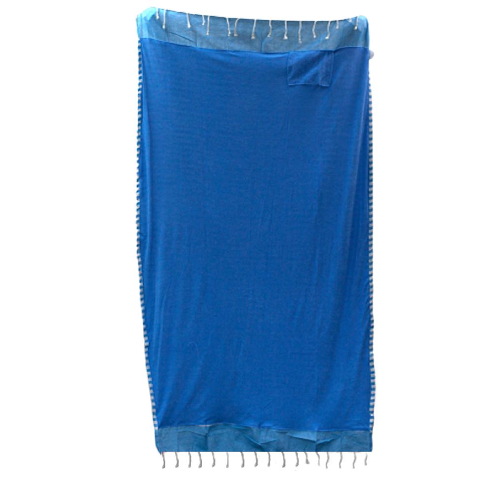 Ancient Wisdom Cotton Pareo Towel - 100x180 Cm - Sky Blue