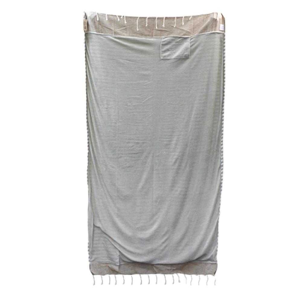 Ancient Wisdom Cotton Pareo Towel - 100x180 Cm - Warm Sand