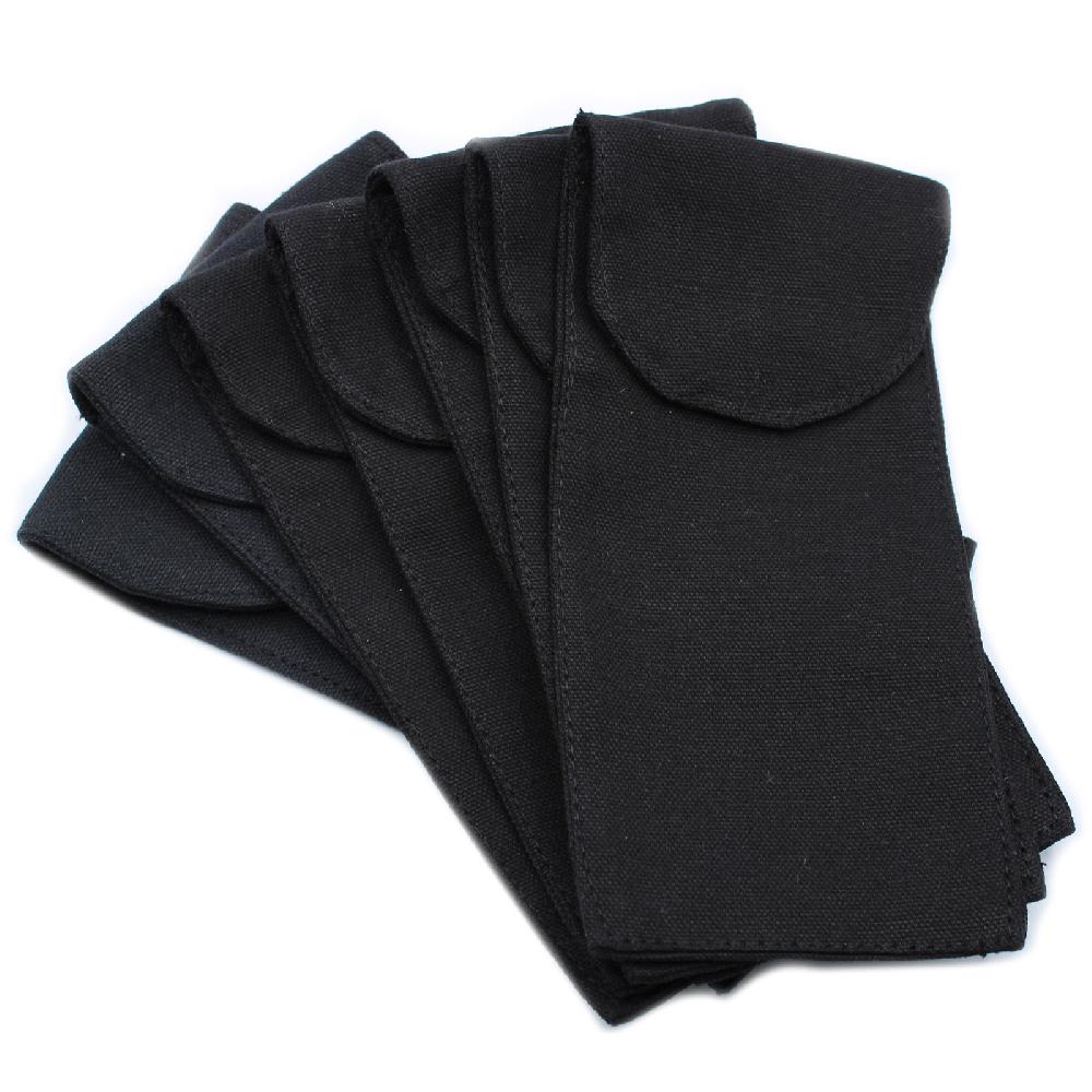 Ancient Wisdom Cotton Pouch For Gemstone Face Rollers 6.75oz - Black 9x19xcm
