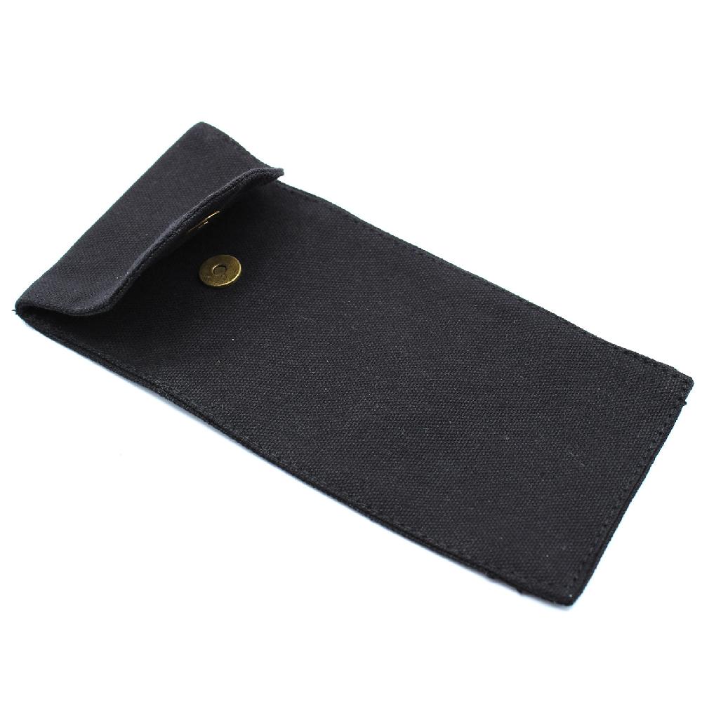 ancient wisdom Cotton Pouch for Gemstone Face Rollers 6.75oz - Black 9x19xcm