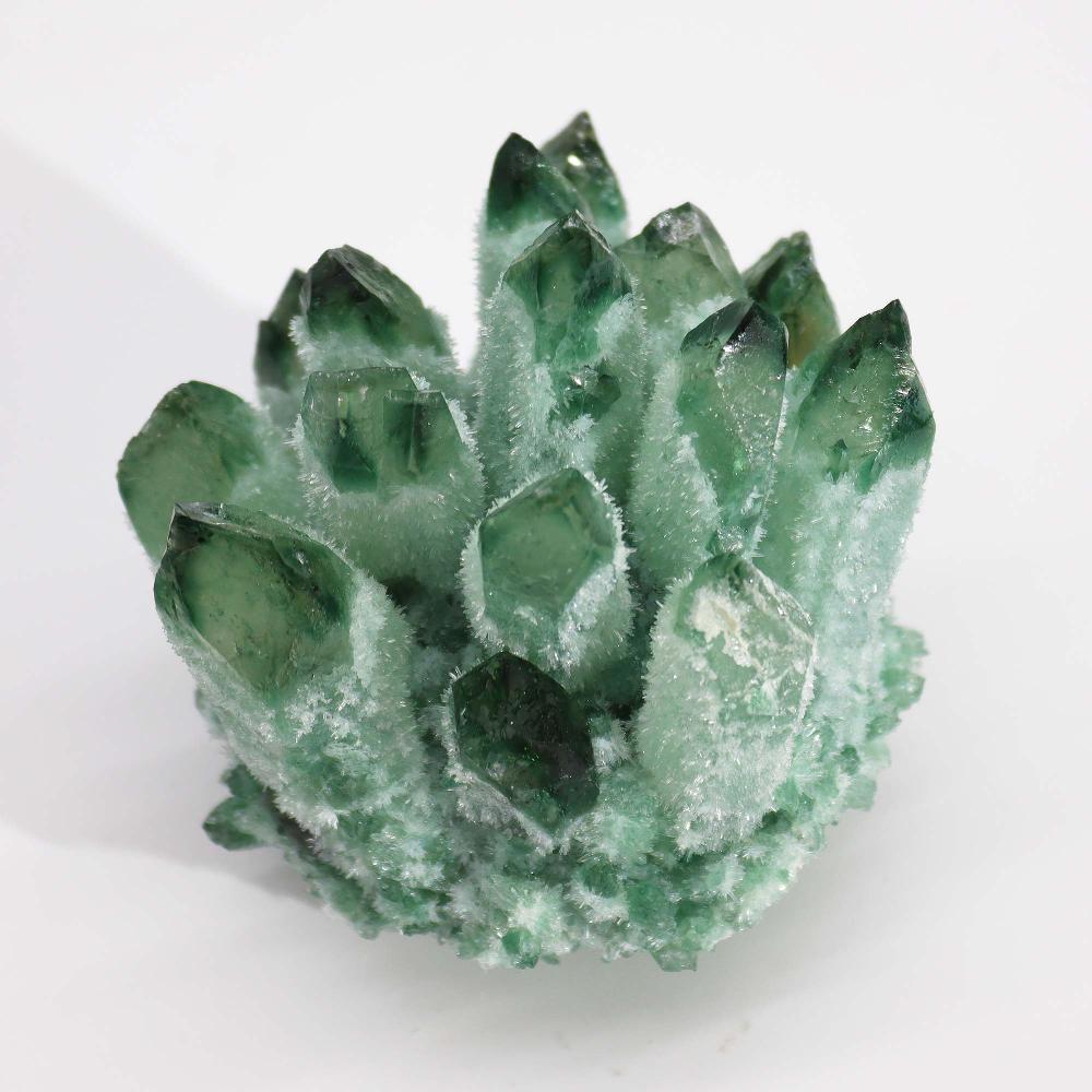 Ancient Wisdom Crafted Quartz Cluster - Green Ghost Quartz (approx 250-300gm 8cm)