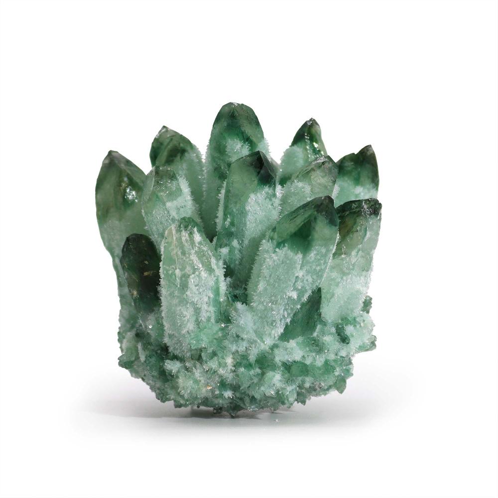 ancient wisdom Crafted Quartz Cluster - Green Ghost Quartz (approx 250-300gm 8cm)