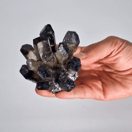 Ancient Wisdom Crafted Quartz Cluster - Smoky Ghost Quartz (approx 250-300gm 8cm)