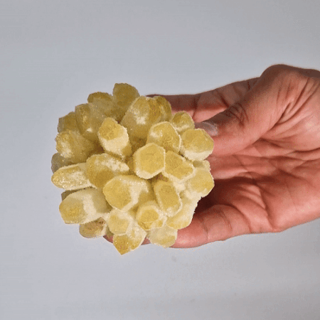 Ancient Wisdom Crafted Quartz Cluster - Yellow Ghost Quartz (approx 250-300gm 8cm)