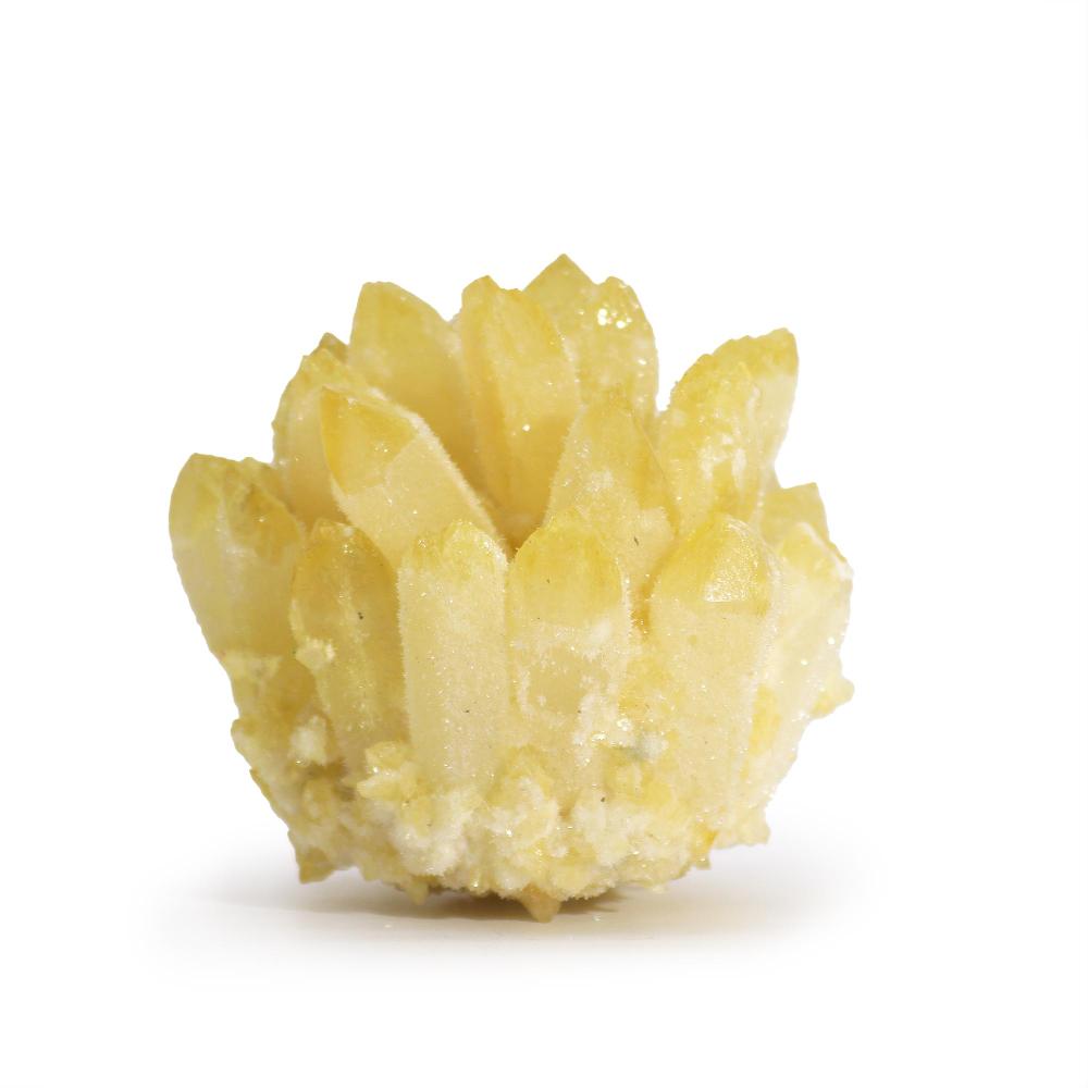 ancient wisdom Crafted Quartz Cluster - Yellow Ghost Quartz (approx 250-300gm 8cm)