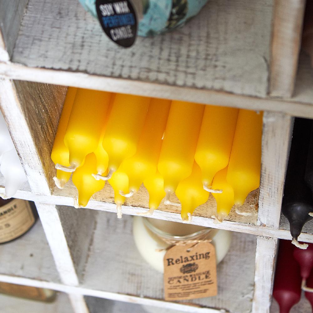 Ancient Wisdom Dinner Candle Display Stand - Whitewash