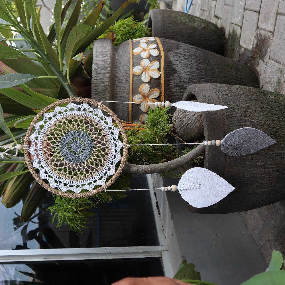 Ancient Wisdom Dream Catcher - Large Brown Elemental Spirits - 65cm