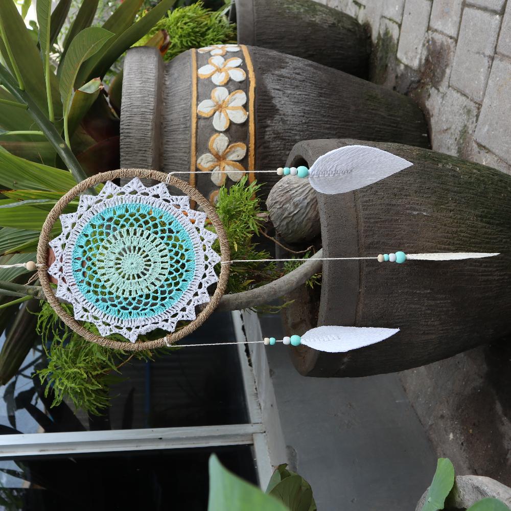 Ancient Wisdom Dream Catcher - Large Turquoise Elemental Spirits - 65cm