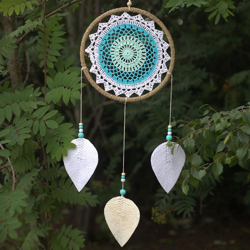 ancient wisdom Dream Catcher - Large Turquoise Elemental Spirits - 65cm