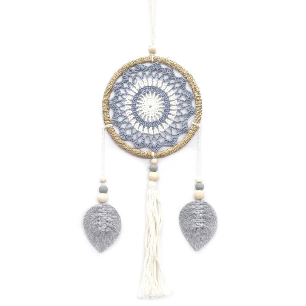 Ancient Wisdom Dream Catcher - Medium Grey Elemental Spirits - 35cm