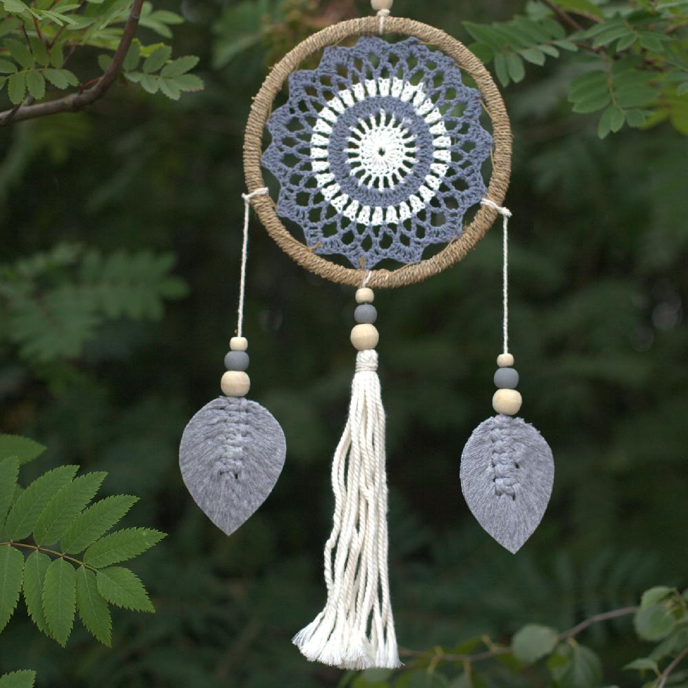 ancient wisdom Dream Catcher - Medium Grey Elemental Spirits - 35cm