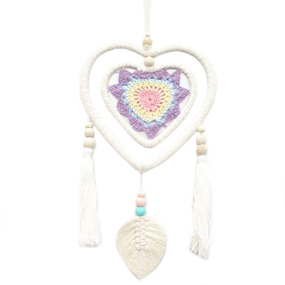 Ancient Wisdom Dream Catcher - Medium Multi Heart In Heart - 35cm