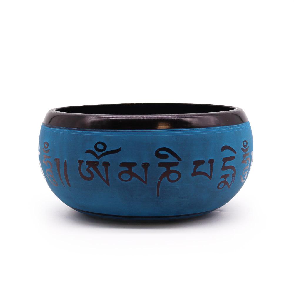 ancient wisdom Earth Power Singing Bowl - Blue Mantra Five Buddha - 16cm