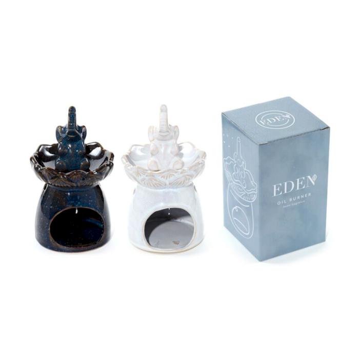 Ancient Wisdom Eden Elephant Lotus Flower Dish Oil Burner