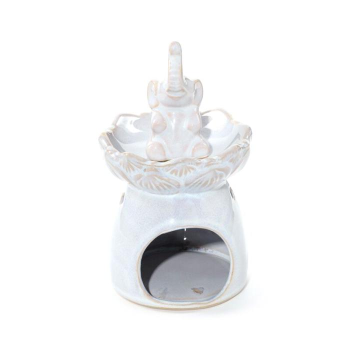 ancient wisdom Eden Elephant Lotus Flower Dish Oil Burner