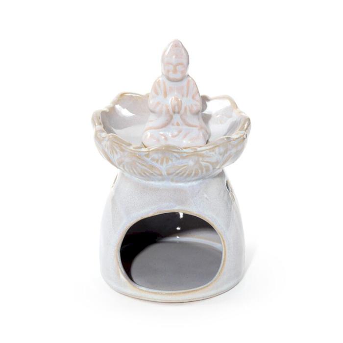 Ancient Wisdom Eden Thai Buddha Lotus Flower Dish Oil Burner