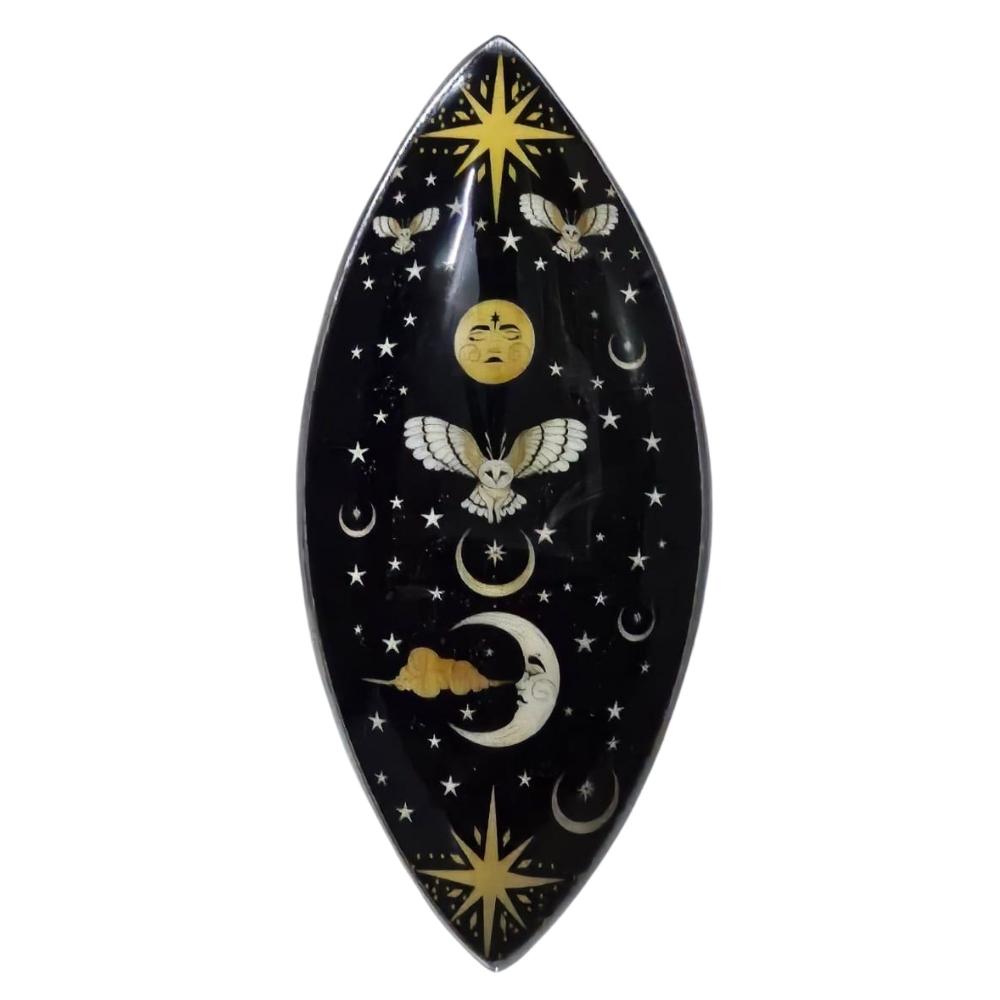 ancient wisdom Enamel Incense Bowl - Aluminum - Enchanted Night Owl
