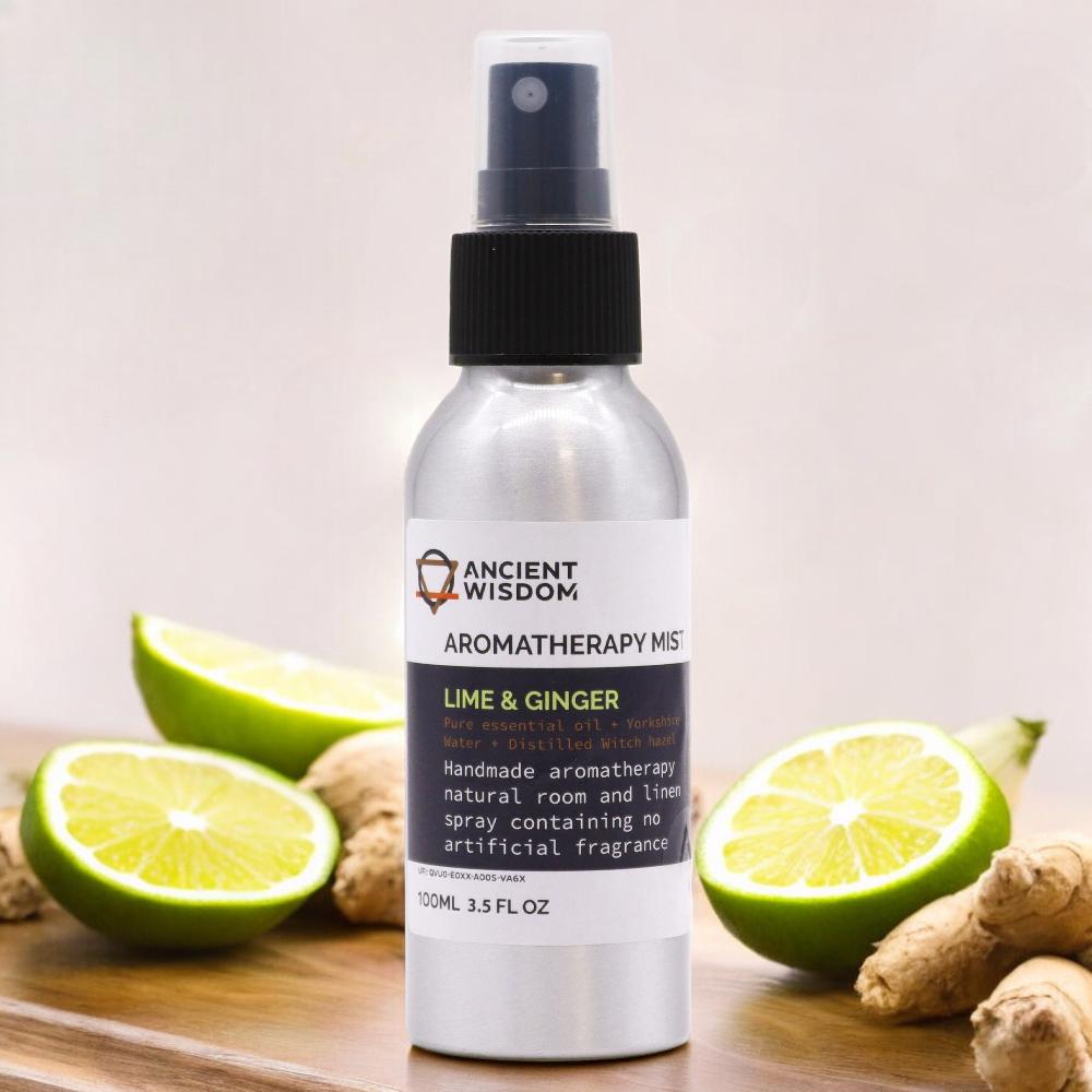 Ancient Wisdom Essential Oil Mists 100ml - Lime & Ginger