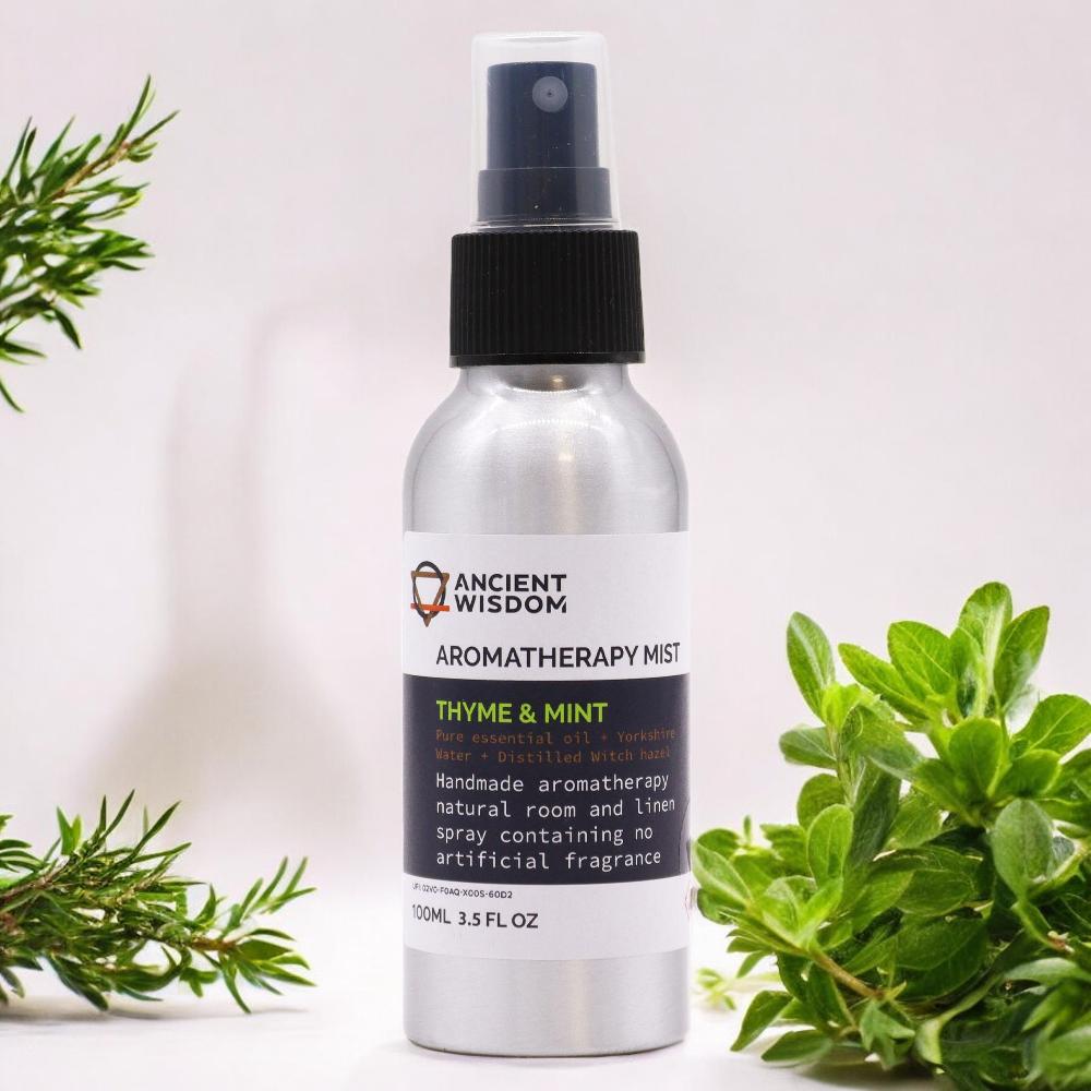 Ancient Wisdom Essential Oil Mists 100ml - Thyme And Mint