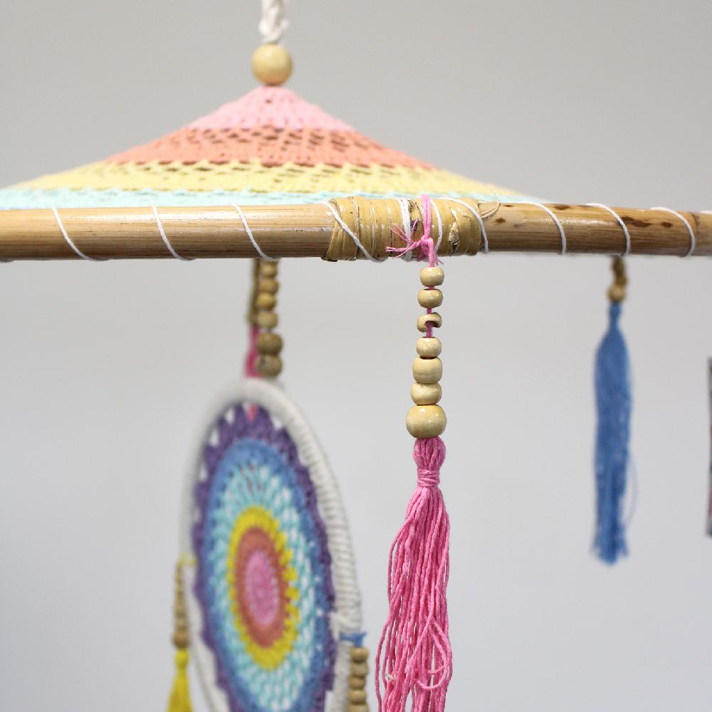 Ancient Wisdom Extra Large Drama Dreamcatcher - Pastel Rainbow