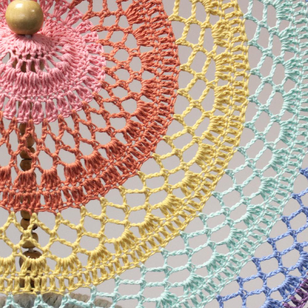 Ancient Wisdom Extra Large Drama Dreamcatcher - Pastel Rainbow