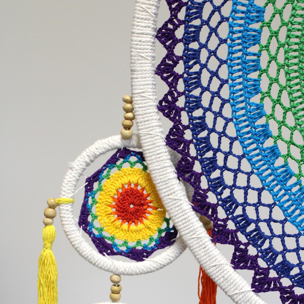 Ancient Wisdom Extra Large Dreamcatcher - Vivid Rainbow
