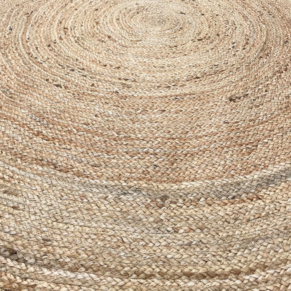 Ancient Wisdom Extra Large Round Soft Jute Rug 200cm