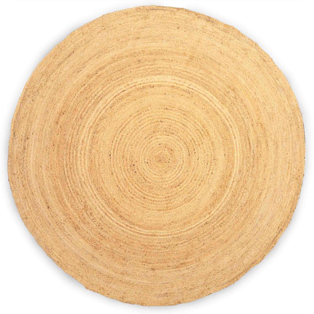 ancient wisdom Extra Large Round Soft Jute Rug 200cm