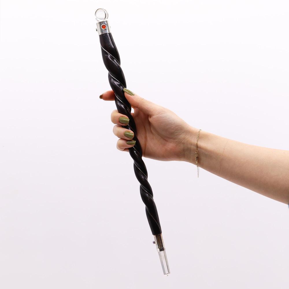 Ancient Wisdom Extra Large Twisted Wood And Rock Quartz Wand