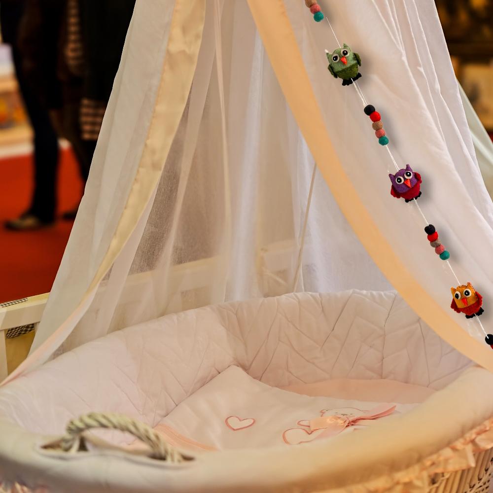 Ancient Wisdom Felt Wall Hanging -Owls (random Colours)