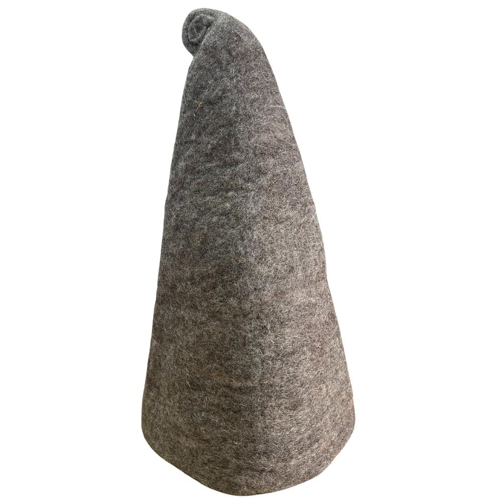 ancient wisdom Felted Sauna Wizard Hat - Natural Brown