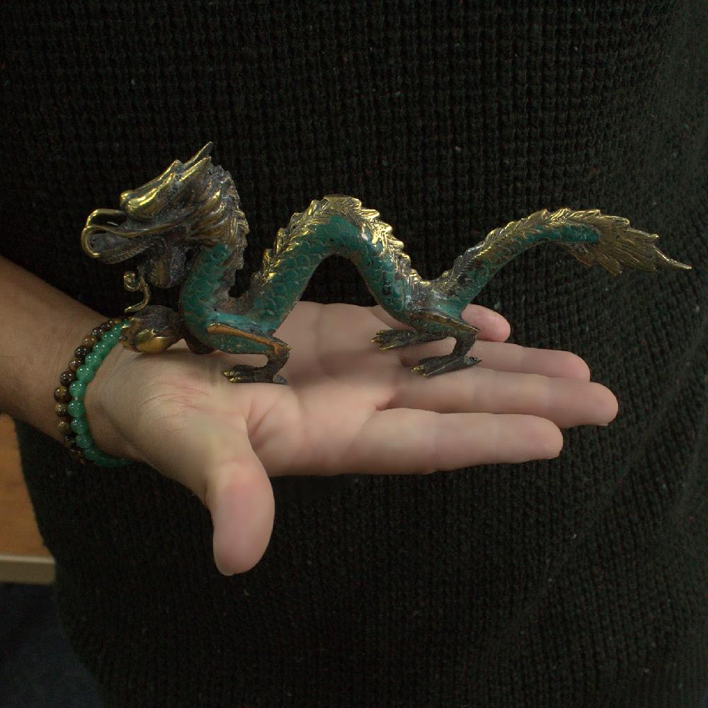 Ancient Wisdom Fengshui - Small Dragon With Ball - 20cm