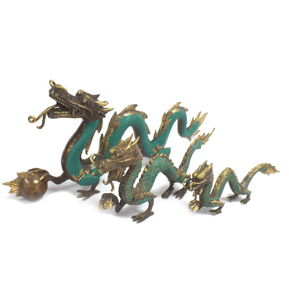 Ancient Wisdom Fengshui - Small Dragon With Ball - 20cm