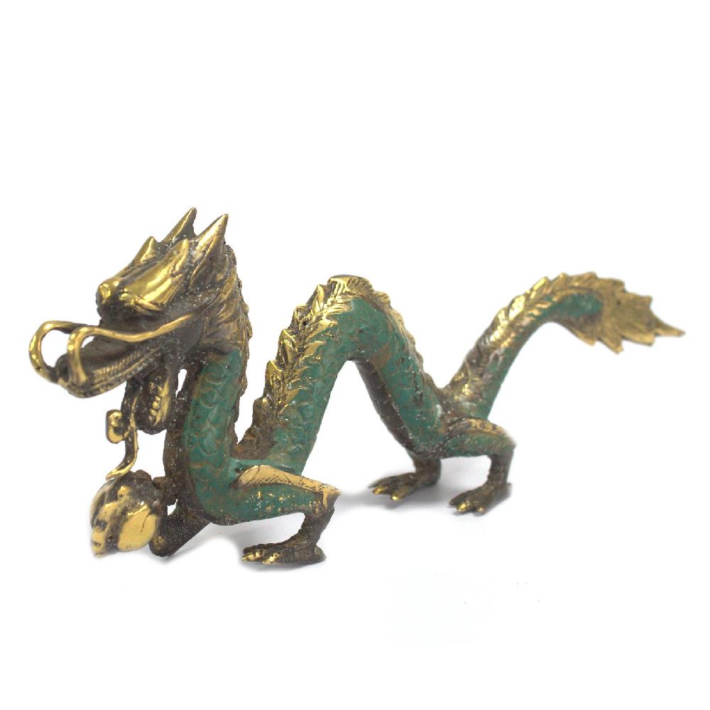 ancient wisdom Fengshui - Small Dragon with Ball - 20cm