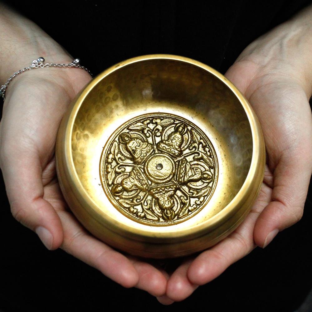 Ancient Wisdom Five Buddha Singing Bowl Set 10cm (min 400gm)