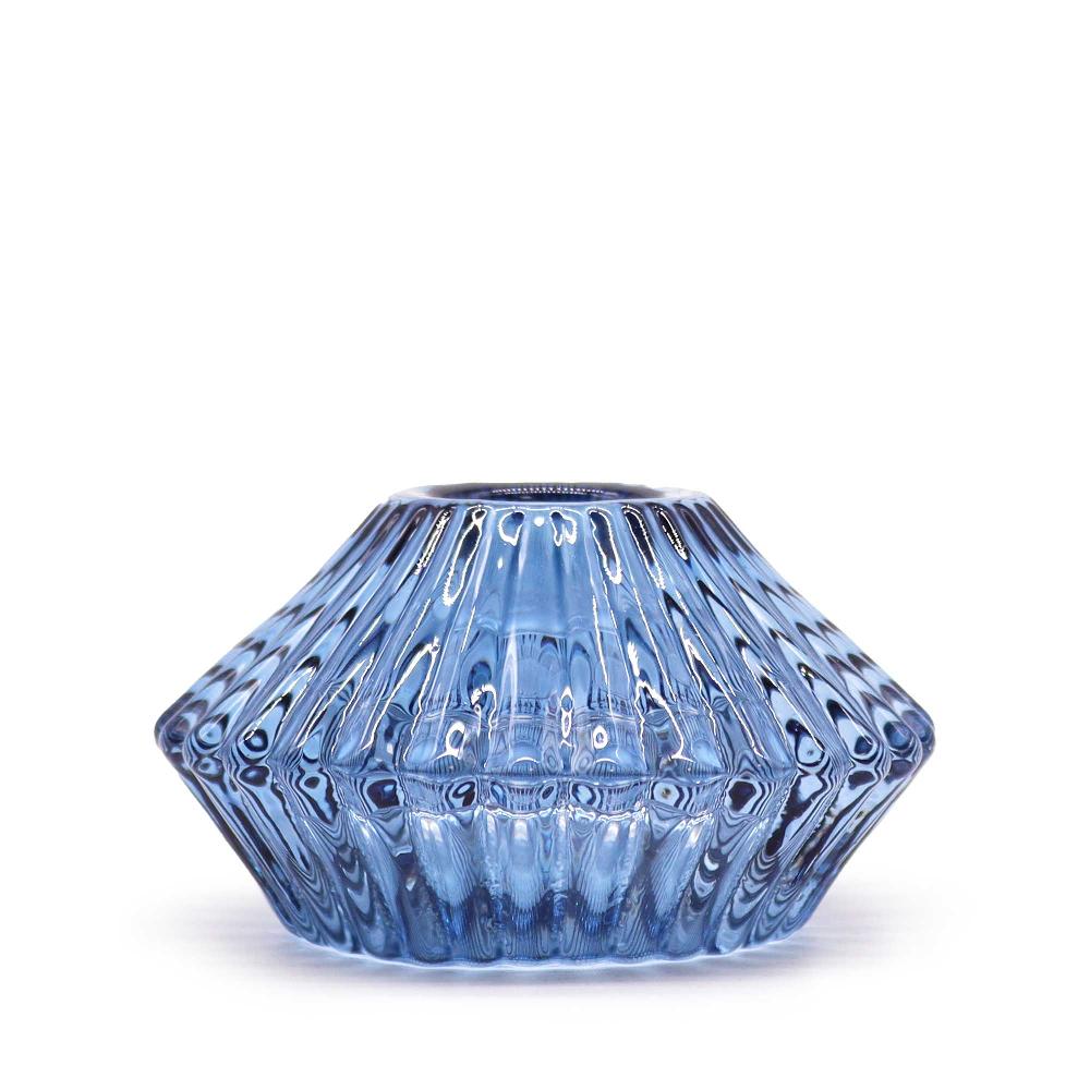 ancient wisdom Flower Flip Dinner Candle / Tealight Holder - Royal Blue