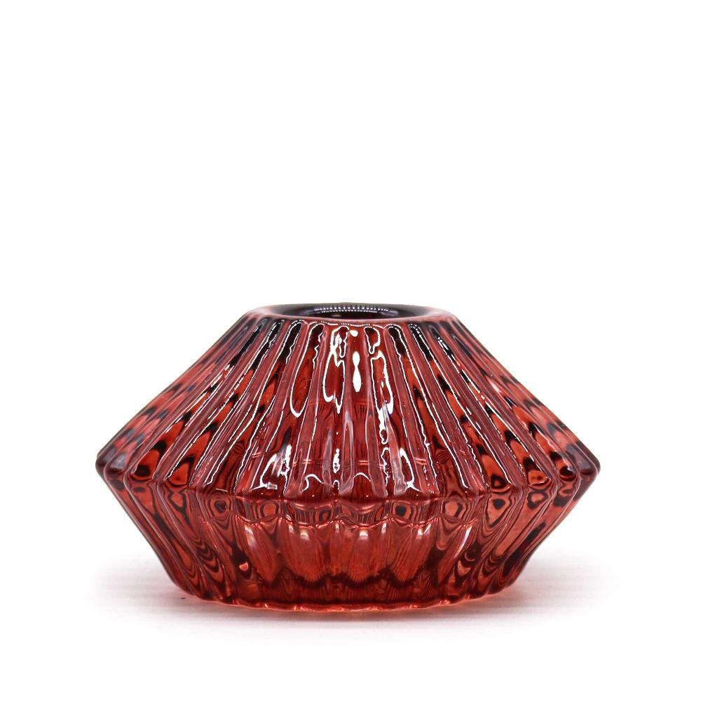 ancient wisdom Flower Flip Dinner Candle / Tealight Holder - Vampire Red