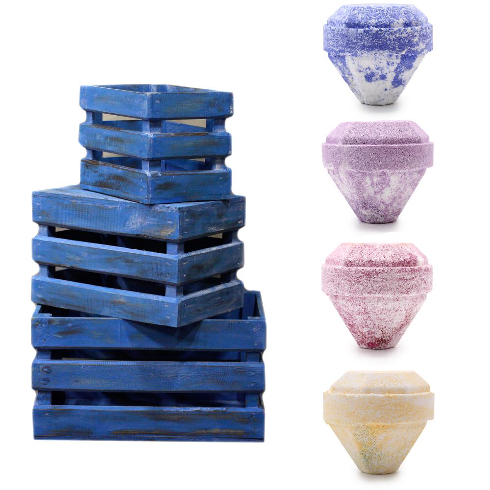 ancient wisdom Gemstone Bath Bombs Starter Pack - Blue boxes