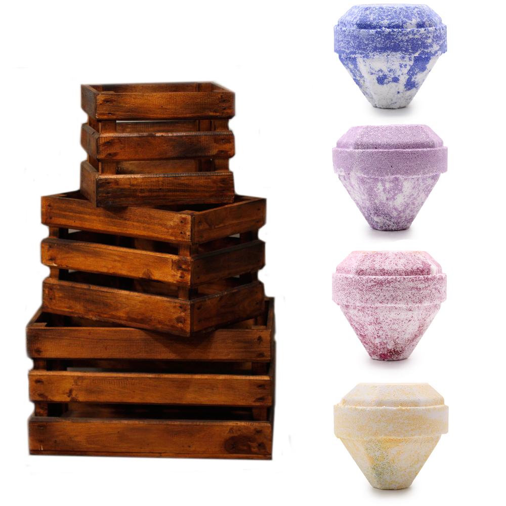 ancient wisdom Gemstone Bath Bombs Starter Pack - Brown Boxes