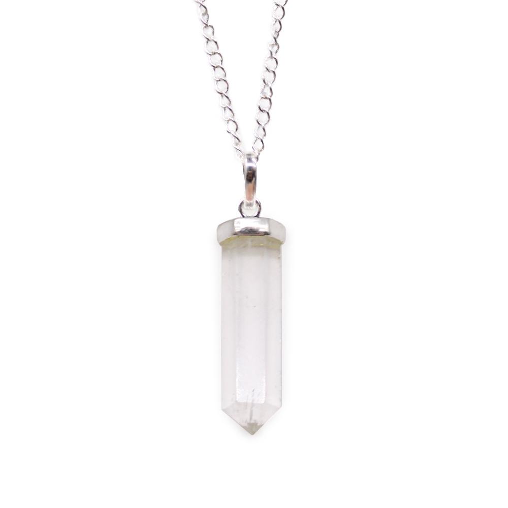 ancient wisdom Gemstone Classic Point Pendant - Rock Quartz