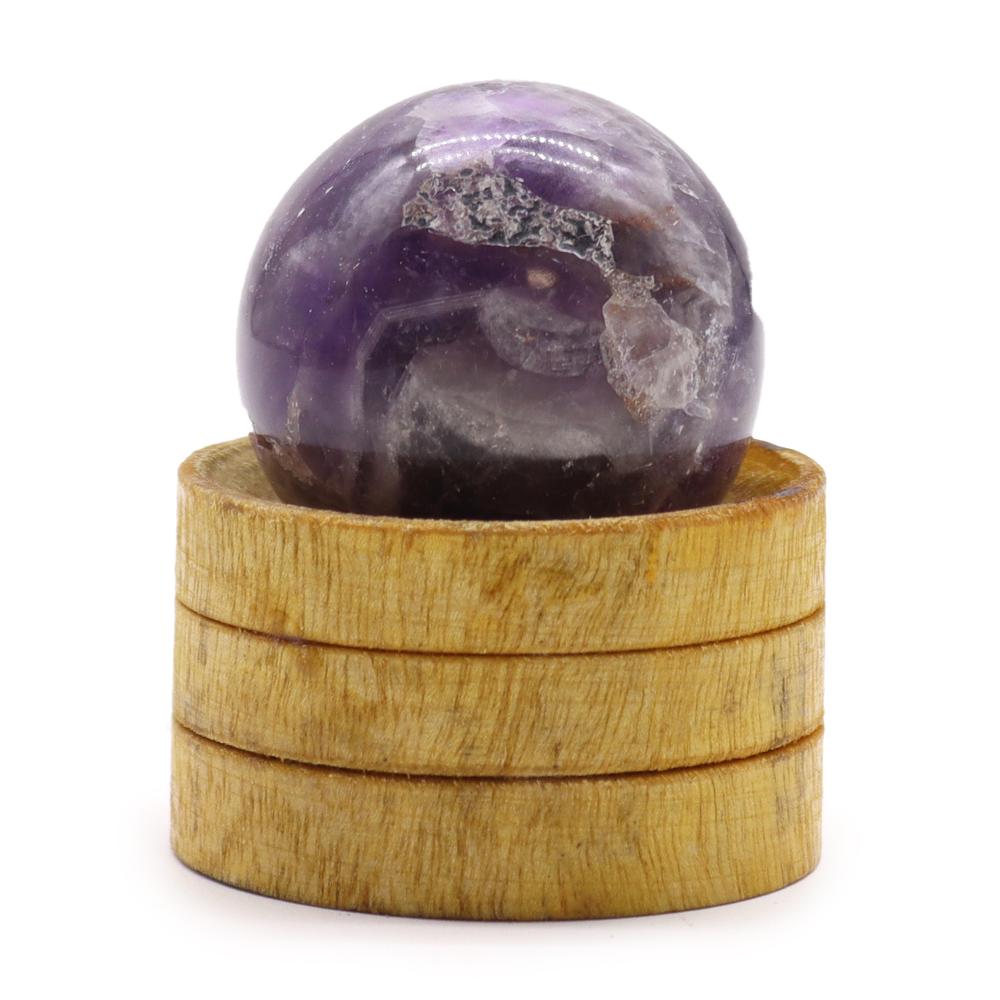 ancient wisdom Gemstone Crystal Sphere 40mm - African Amethyst with Stand
