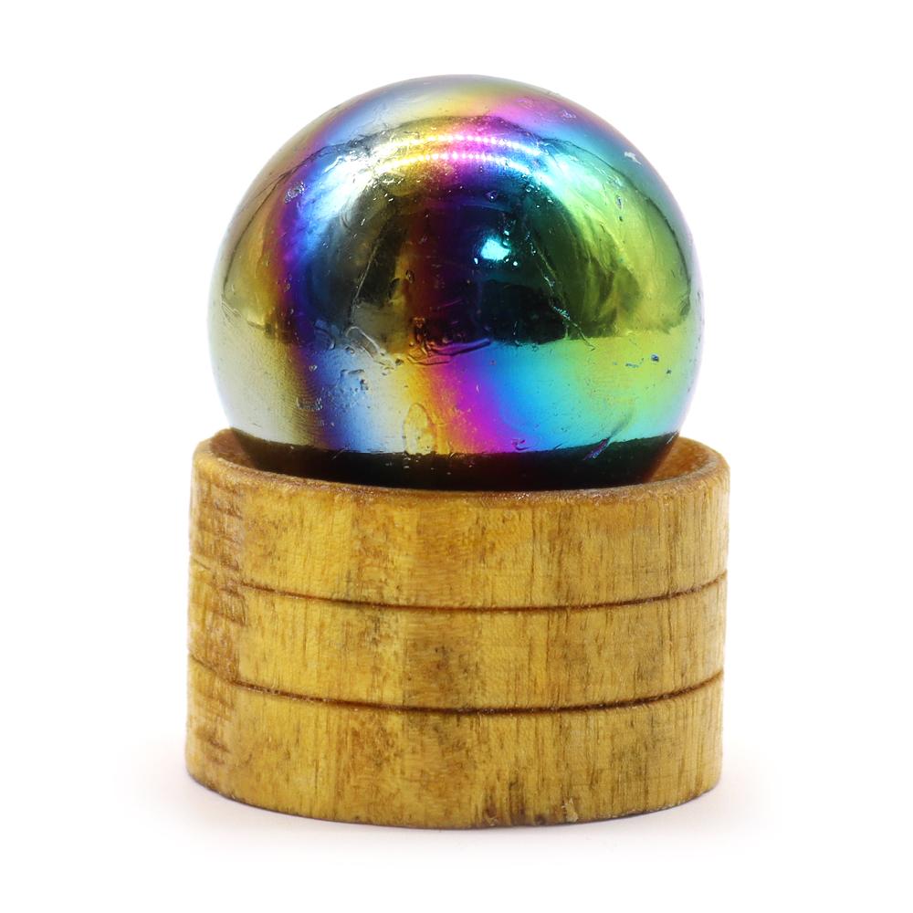 ancient wisdom Gemstone Crystal Sphere 40mm - Amethyst Aura with Stand