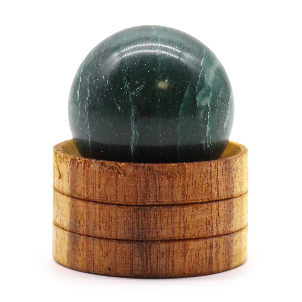 ancient wisdom Gemstone Crystal Sphere 40mm - Indian Jade with Stand