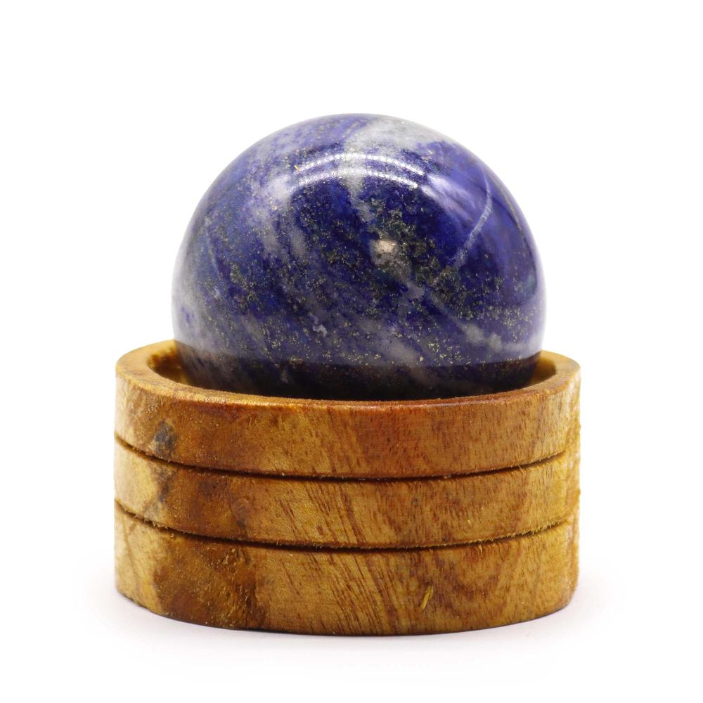 ancient wisdom Gemstone Crystal Sphere 50mm - Afghan Lapis with Stand