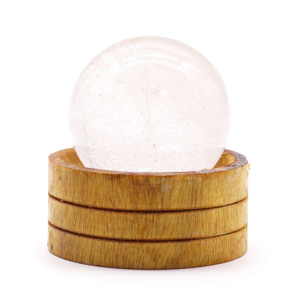 ancient wisdom Gemstone Crystal Sphere 50mm - Clear Quartz with Stand