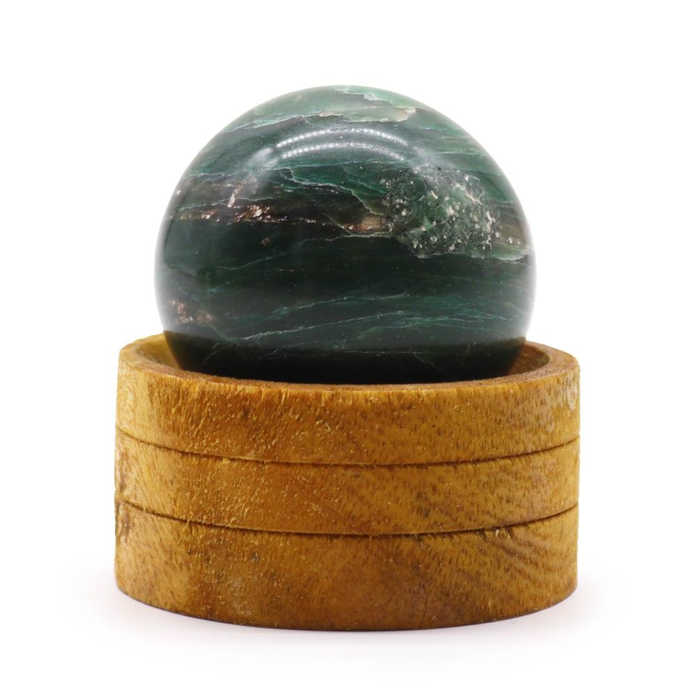 ancient wisdom Gemstone Crystal Sphere 50mm - Indian Jade with Stand